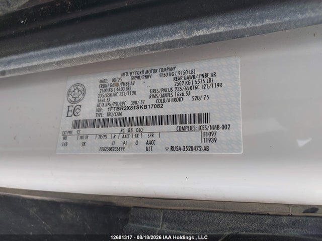 Ford Transit T-250 2025 1FTBR2X81SKB17082 Image 19