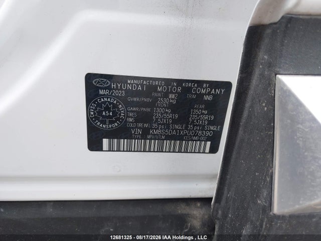 2023 Hyundai Santa Fe Limited მანქანა იყიდება აუქციონზე, vin: KM8S5DA1XPU078390, აუქციონის ნომერი: 12681325