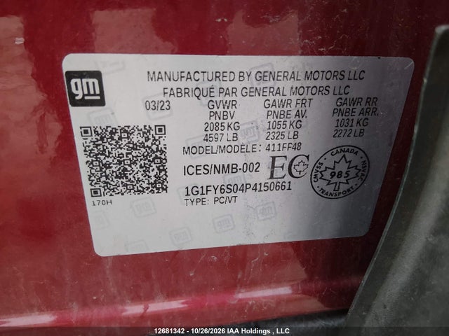 Chevrolet Bolt Euv Lt 2023 1G1FY6S04P4150661 Image 9