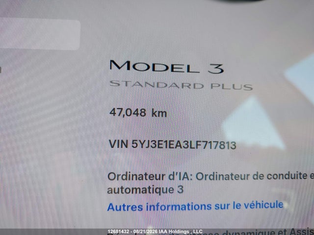 Tesla Model 3 Standard Range Plus 2020 5YJ3E1EA3LF717813 Image 15