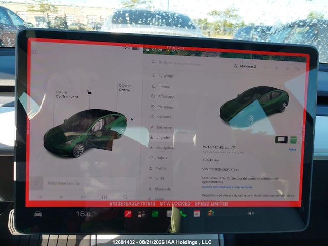 Tesla Model 3 Standard Range Plus 2020 5YJ3E1EA3LF717813 Image 7