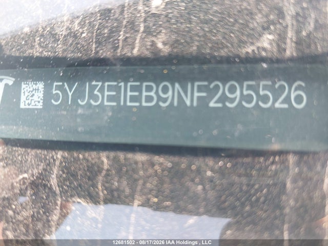 Tesla MODEL 3 2022 5YJ3E1EB9NF295526 Image 17