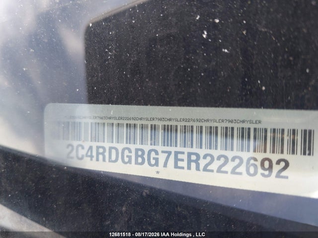 Aukcja sprzedaży 2014 Dodge Grand Caravan Se/sxt, vin: 2C4RDGBG7ER222692, numer aukcji: 12681518