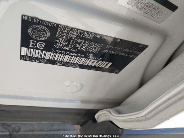 2T3DFREV5HW687749 Toyota RAV4