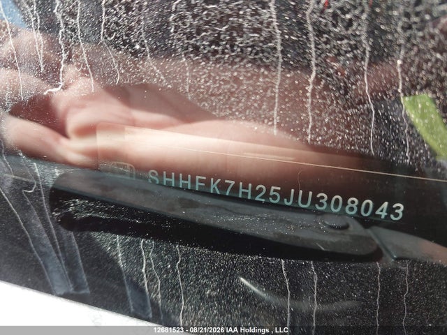 2018 Honda Civic მანქანა იყიდება აუქციონზე, vin: SHHFK7H25JU308043, აუქციონის ნომერი: 12681523