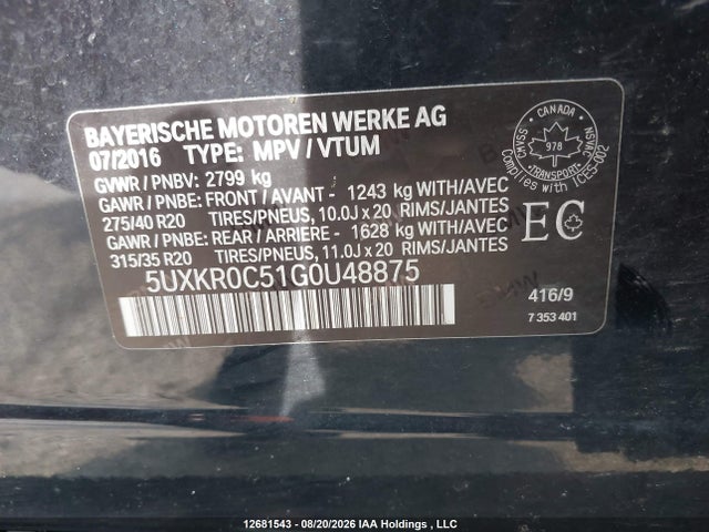5UXKR0C51G0U48875 BMW X5 Xdrive35i