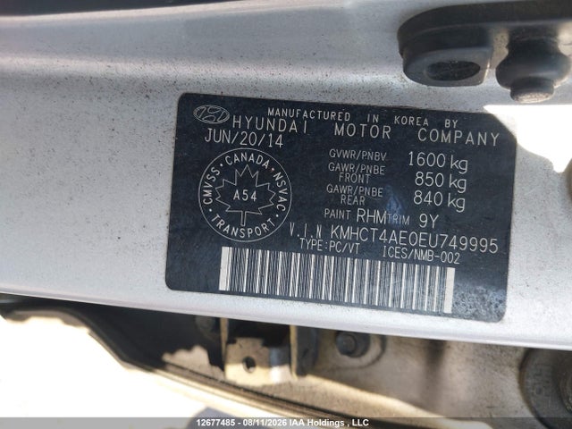 Hyundai ACCENT GL 2014 KMHCT4AE0EU749995 Image 9