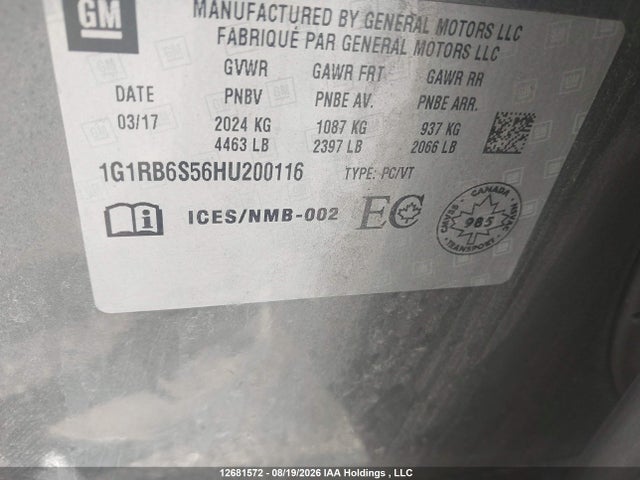 Chevrolet Volt 2017 1G1RB6S56HU200116 Image 9