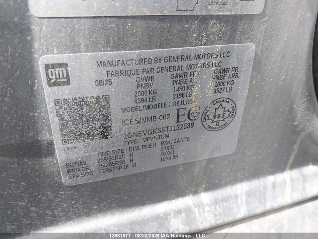 Chevrolet Traverse Lt 2026 1GNEVGKS8TJ132539 Image 19