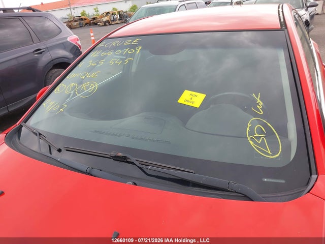 12660109 :رقم المزاد ، 1G1PM5SC7C7365545 vin ، 2012 Chevrolet Cruze Lt Turbo مزاد بيع