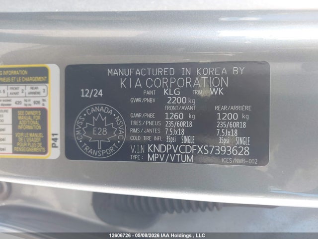 Продаж на аукціоні авто 2025 Kia Sportage Ex/ex Premium, vin: KNDPVCDFXS7393628, номер лоту: 12606726