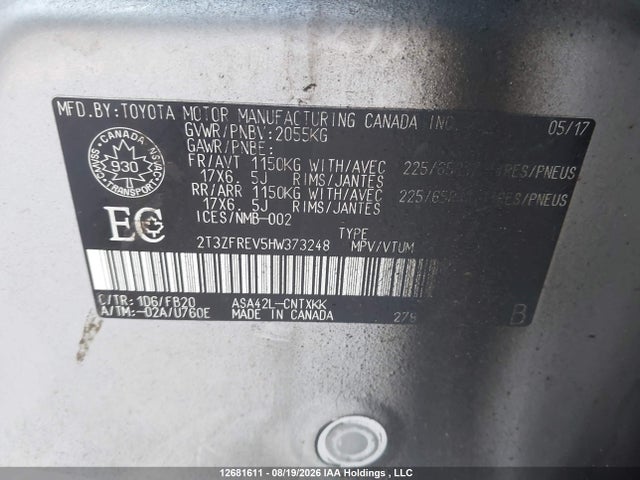 Toyota RAV4 LE 2017 2T3ZFREV5HW373248 Image 19