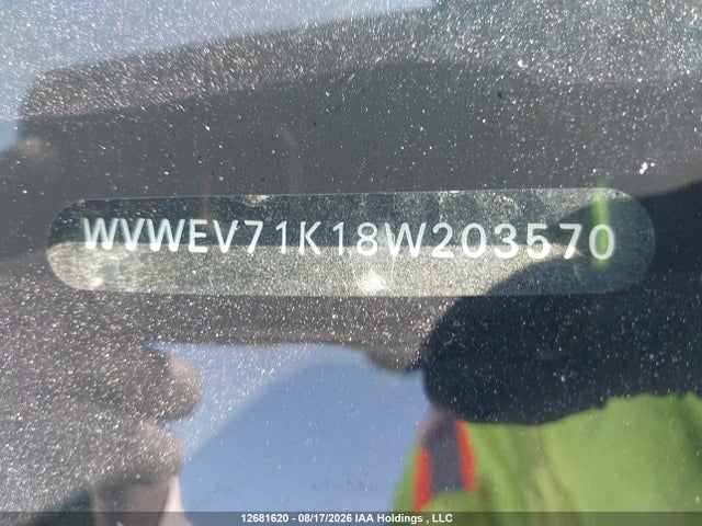 Aukcja sprzedaży 2008 Volkswagen Gti 3-door, vin: WVWEV71K18W203570, numer aukcji: 12681620