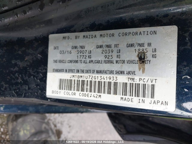 JM1BM1U72G1341933 Mazda 3 SPORT