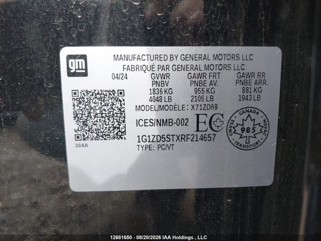 Chevrolet MALIBU LT 2024 1G1ZD5STXRF214657 Image 9