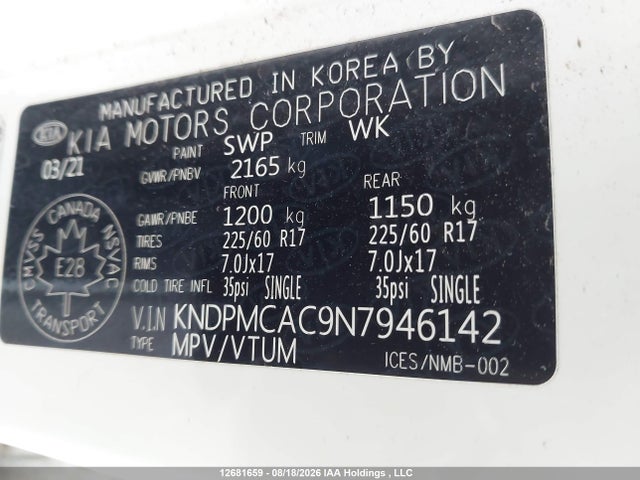 KIA Sportage Lx 2022 KNDPMCAC9N7946142 Image 21