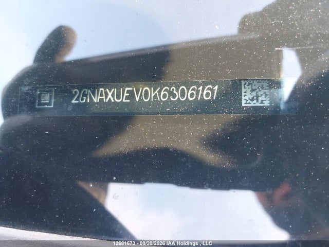 2019 Chevrolet Equinox 1lt მანქანა იყიდება აუქციონზე, vin: 2GNAXUEV0K6306161, აუქციონის ნომერი: 12681673
