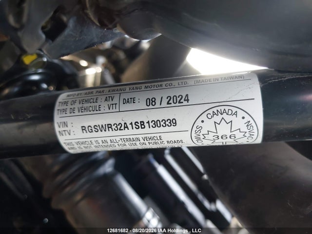 Aukcja sprzedaży 2025 Kawasaki Kvf450 A, vin: RGSWR32A1SB130339, numer aukcji: 12681682