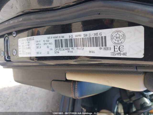 2016 Jeep Cherokee Limited მანქანა იყიდება აუქციონზე, vin: 1C4PJMDS1GW144050, აუქციონის ნომერი: 12681683