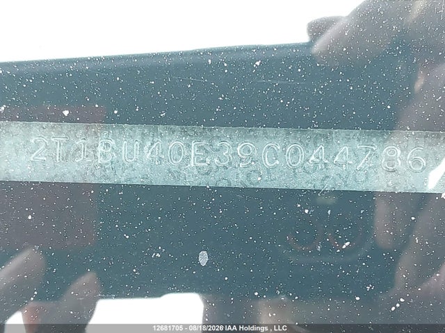 Aukcja sprzedaży 2009 Toyota Corolla S/le/xle, vin: 2T1BU40E39C044786, numer aukcji: 12681705