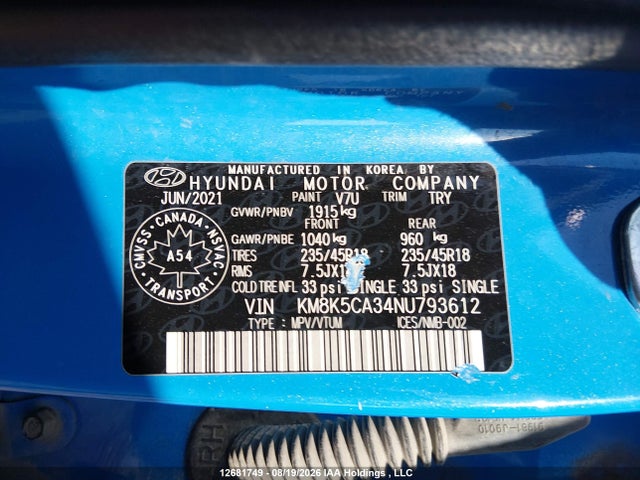 Hyundai Kona Limited 2022 KM8K5CA34NU793612 Image 18