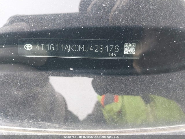 4T1G11AK0MU428176 Toyota CAMRY SE