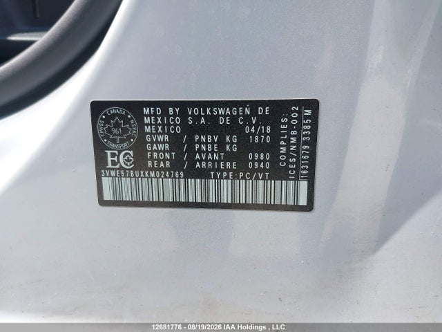 3VWE57BUXKM024769 Volkswagen JETTA SEL