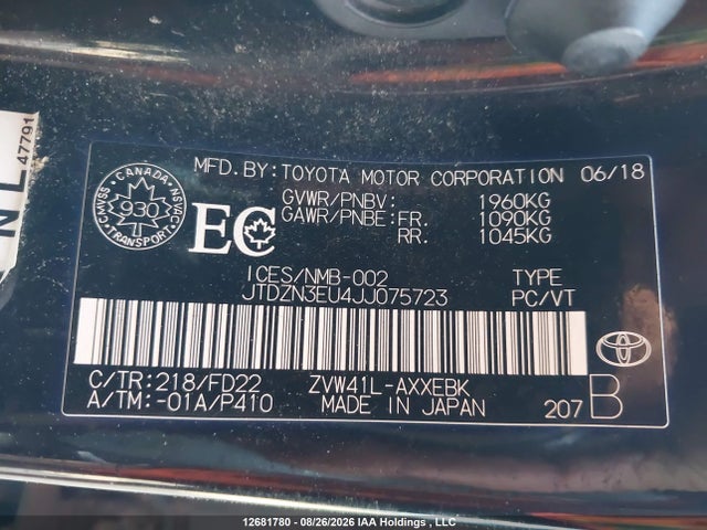 Toyota PRIUS V 2018 JTDZN3EU4JJ075723 Image 21