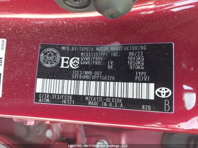 Toyota COROLLA SE 2023 5YFB4MBE0PP156326 Image 20