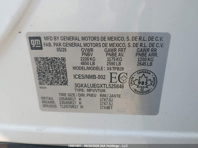 GMC Terrain Elevation 2026 3GKALUEGXTL525846 Image 9