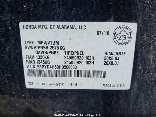 Acura Mdx Elite Package 2017 5FRYD4H80HB500633 Image 9