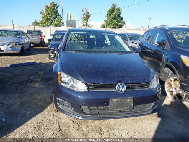 2015 Volkswagen Golf 2.0 Tdi Comfortline/2.0 Tdi Highline/2.0 Tdi Trendline მანქანა იყიდება აუქციონზე, vin: 3VW2A7AU5FM017489, აუქციონის ნომერი: 12681913
