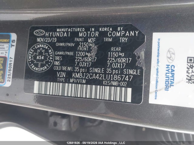 Hyundai Tucson Essential Awd 2020 KM8J2CA42LU186747 Image 17