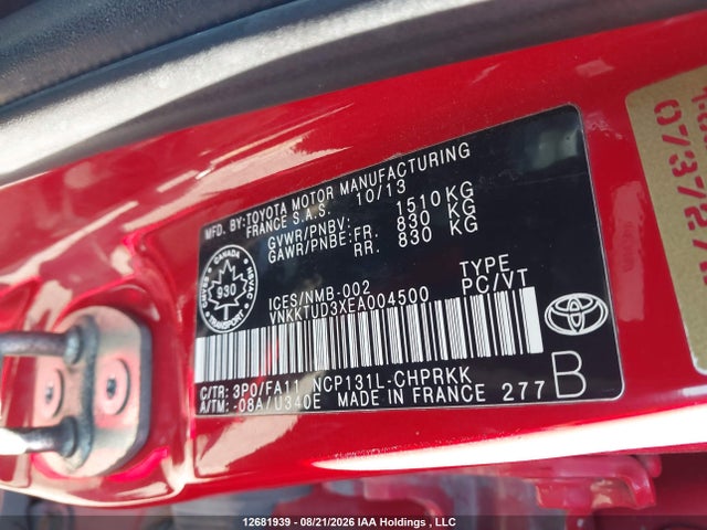 Toyota Yaris 2014 VNKKTUD3XEA004500 Image 19