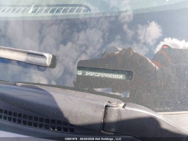 12681979 :رقم المزاد ، 2HGFC2F57KH035506 vin ، 2019 Honda Civic Lx مزاد بيع