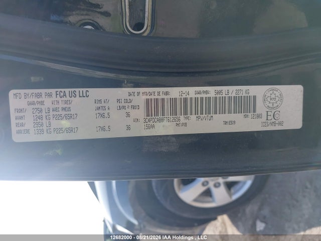 Dodge JOURNEY SE 2015 3C4PDCAB8FT612656 Image 19