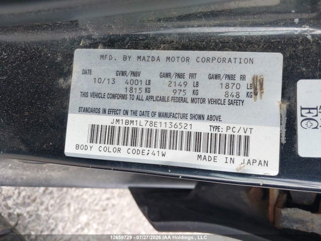 Продаж на аукціоні авто 2014 Mazda Mazda3 Gs-sky, vin: JM1BM1L78E1136521, номер лоту: 12659729