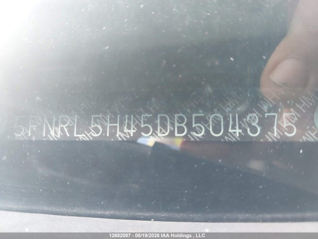 2013 Honda Odyssey Ex მანქანა იყიდება აუქციონზე, vin: 5FNRL5H45DB504375, აუქციონის ნომერი: 12682087