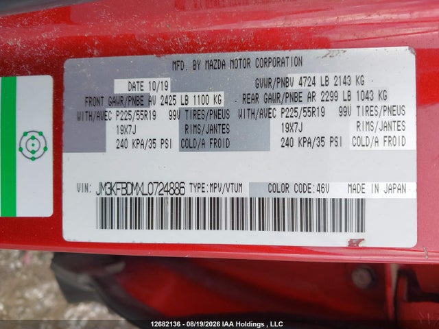 JM3KFBDMXL0724886 Mazda Cx -5 Gt 4dr Awd
