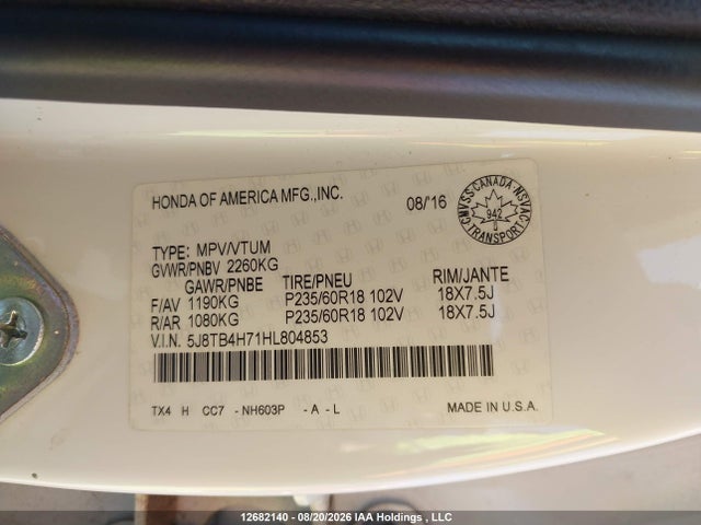 Acura Rdx Elite 2017 5J8TB4H71HL804853 Image 9