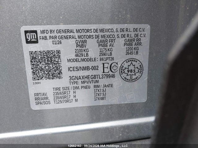 Chevrolet EQUINOX LT 2026 3GNAXHEG8TL379946 Image 9