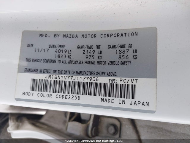 JM1BN1V77J1177906 Mazda Mazda3 50th Anniversary Edition/gs/se