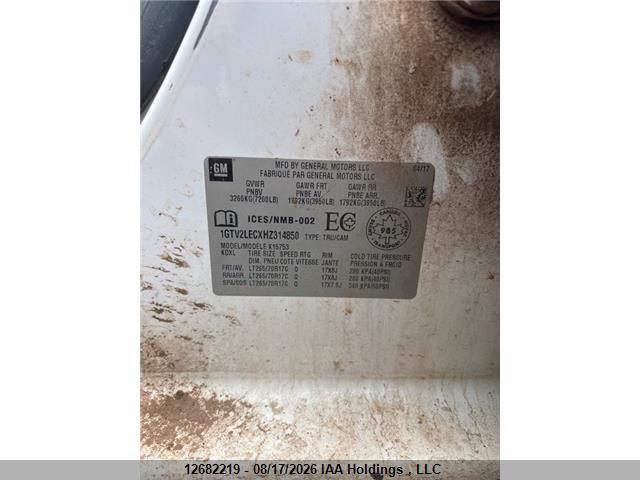 1GTV2LECXHZ314850 GMC Sierra K1500