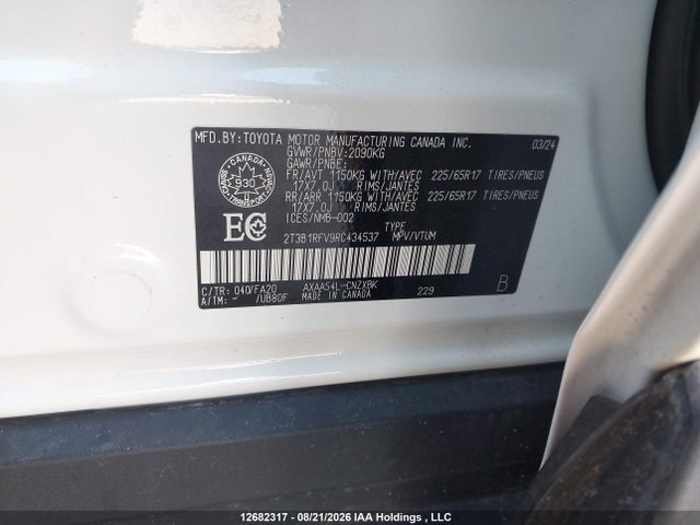 2T3B1RFV9RC434537 Toyota RAV4