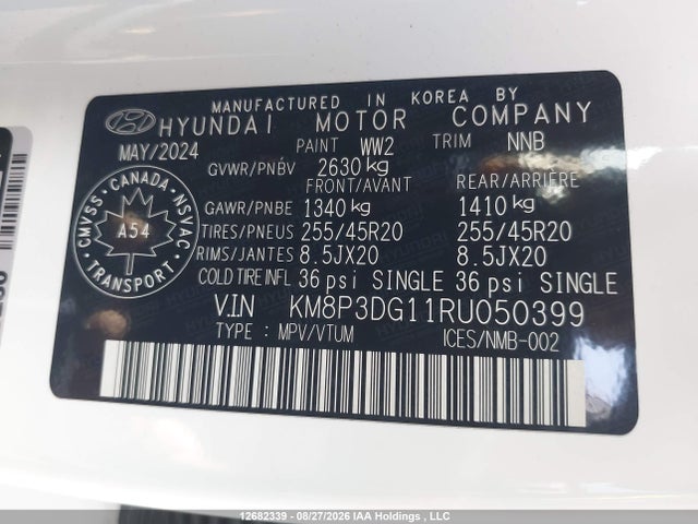 Hyundai Santa Fe 2024 KM8P3DG11RU050399 Image 9