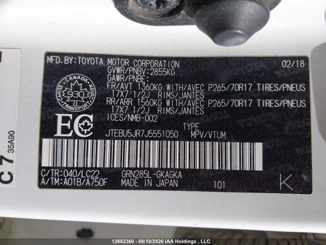 JTEBU5JR7J5551050 Toyota 4runner