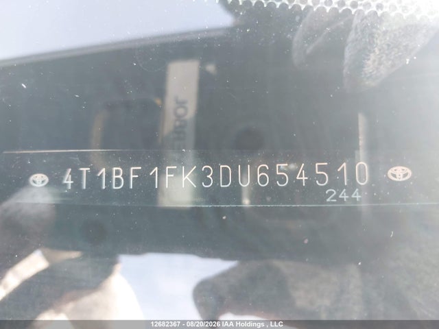 Продажа на аукционе авто 2013 Toyota Camry Le, vin: 4T1BF1FK3DU654510, номер лота: 12682367