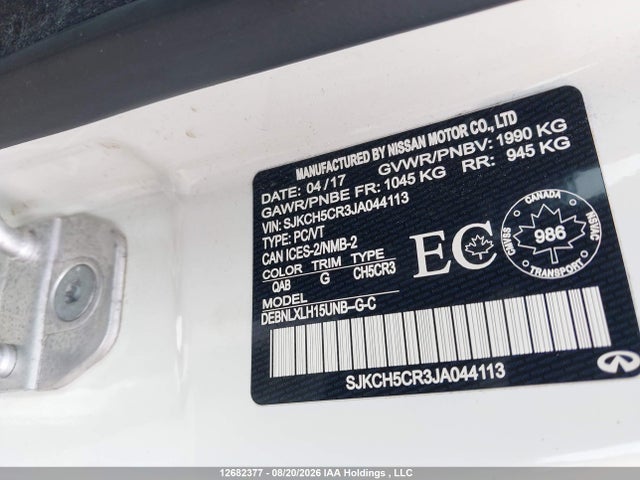Infiniti QX30 2018 SJKCH5CR3JA044113 Image 18