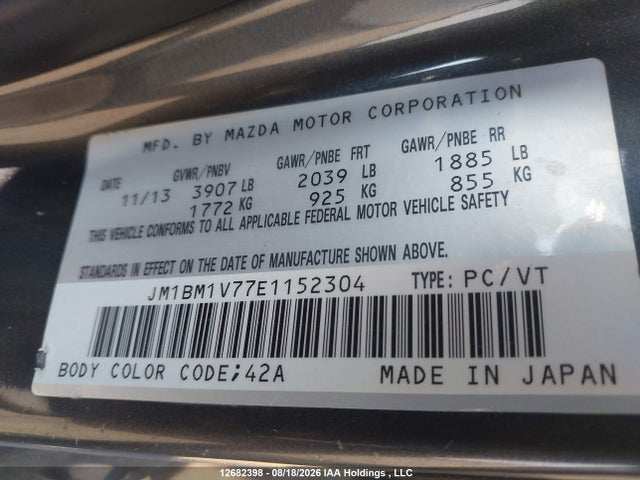 Mazda Mazda3 Gs-sky 2014 JM1BM1V77E1152304 Image 17