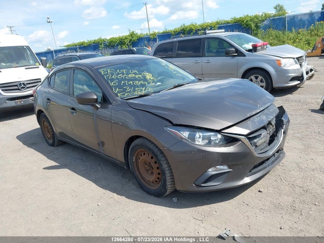 12664288 :رقم المزاد ، 3MZBM1U75GM313415 vin ، 2016 Mazda Mazda3 G/gx مزاد بيع